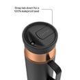 thumbnail image 4 of Contigo 20 oz Stainless Steel Travel Mug Tumbler – Leak-Proof Insulated Coffee Mug, Keeps Drinks Hot, Side Handle, Black/Bronze, 4 of 7