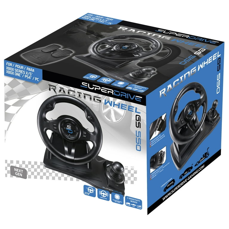 Superdrive GS550 Racing Steering Wheel with Pedals & Shifter Superdrive GS550 Racing Steering Wheel with Pedals & Shifter