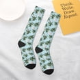 thumbnail image 4 of Daiia Sports Socks Flamingos And Palms Printed Novelty Crew Socks for Men Women Knee High Socks Cotton Socks Soft & Breathable Support Unisex Socks, 4 of 9