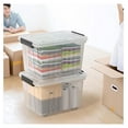 thumbnail image 6 of 50 Quarts Plastic Storage Boxes, Large Clear Bins with Lids and Wheels Set of 4 50qt, 6 of 7