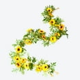 thumbnail image 6 of 68.9Inch Sunflower Vine Garland Artificial Flowers with Eucalyptus and Green Leaves for Wedding Decor,Shower, Front Door,Mantle, Table Centerpiece, Indoor Outdoor Hanging Home Garden Party Decoration, 6 of 7