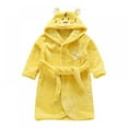 thumbnail image 2 of SYNPOS Boys Girls Bathrobes For 1-7 Years, Toddler Kids Hooded Robes Children Flannel Robe Fall Winter Night-Robe Jumpsuit, 2 of 7