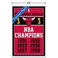thumbnail image 3 of NBA Chicago Bulls - Champions 13 Wall Poster with Wooden Magnetic Frame, 22.375" x 34", 3 of 3