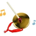 thumbnail image 4 of Hand Gong Instrument, Wooden Mallet Metal Gong Mini Hand Go Improve Rhythm  For Children For Maintaining Order Gold, 4 of 8