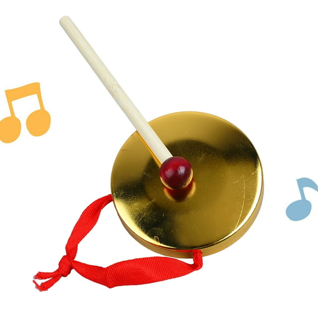 9/12cm Mini Gong With Wooden Mallet Hanging String Portable Percussion Instrument For Celebration Kids Play