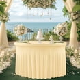 thumbnail image 4 of Spandex Round Table Cloths For 60 Inch Table, Wrinkle Free Stretchy Round Tablecloths, Washable Table Covers For Wedding Birthday Parties Banquet, 4 of 7