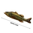 thumbnail image 3 of Plush Toy under $5! Xqxayjr Realistic Fish Plush Toy, Simulation Bass Stuffed Animal with Soft Material, Cuddle Pillow for Kids Adults, Aquatic Themed Decor for Bedroom Playroom, 3 of 9
