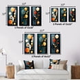 thumbnail image 4 of Designart "Vintage Retro Circular Minimalism II" Modern Geometric Wall Art Set Of 3 - Yellow Abstract Canvas Set For Living Room Decor, 4 of 7