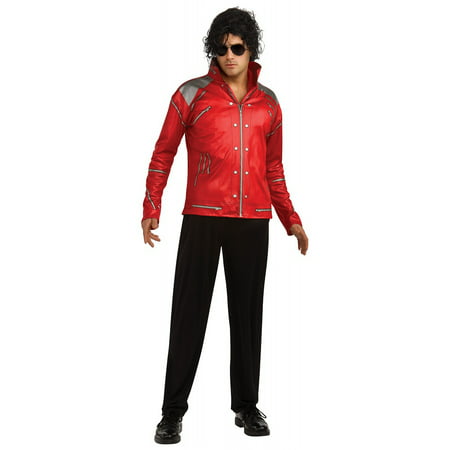 Michael Jackson Adult Costume Red & Silver Beat It Jacket - Medium