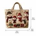 thumbnail image 3 of Christmas Quilted Tote Bag for Women,Large Open‑Top Foldable Shoulder Carryall Bag,Versatile Handbag for Travel,Work,College,Shopping and Daily Use E, 3 of 6