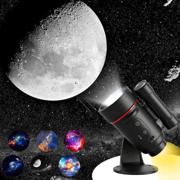 DAYBETTER 2-in-1 HD Planetarium LED Projector, Rechargeable Galaxy Light Projector with Dimmable Night Light for Kids, Room Decor