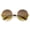 Gold / Amber, variant on sunglassLA Unisex Women's Fashion Wire Rimmed Temple Cutout Round Oversized Sunglasses (Silver / Lavender) - 58mm