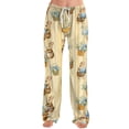 thumbnail image 6 of Wutalume Women's Easter Print Casual Pants, Loose Fit Comfy Trousers for Holiday Spring Daily Wear, Breathable Fabric, Drawstring Waist, Fun Seasonal Design,Complexion L, 6 of 6
