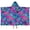 Butterfly and Teal, variant on Butterfly and Floral Purple Pattern Teens Hooded Bath Towel Wrap for Ages 3 To 12,Quick Dry Lightweight Soft Microfiber Bath Beach Pool,50"x30"