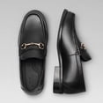 thumbnail image 5 of CMR CHAMARIPA Men's Elevator Loafers - Black Leather Height Increasing Loafer Shoes 5CM / 1.95 Inches, 5 of 9