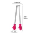 thumbnail image 3 of Mini Stainless Steel Silicone Tongs for Food, Ice, and Snacks - Versatile Kitchen Serving Clips, 3 of 6