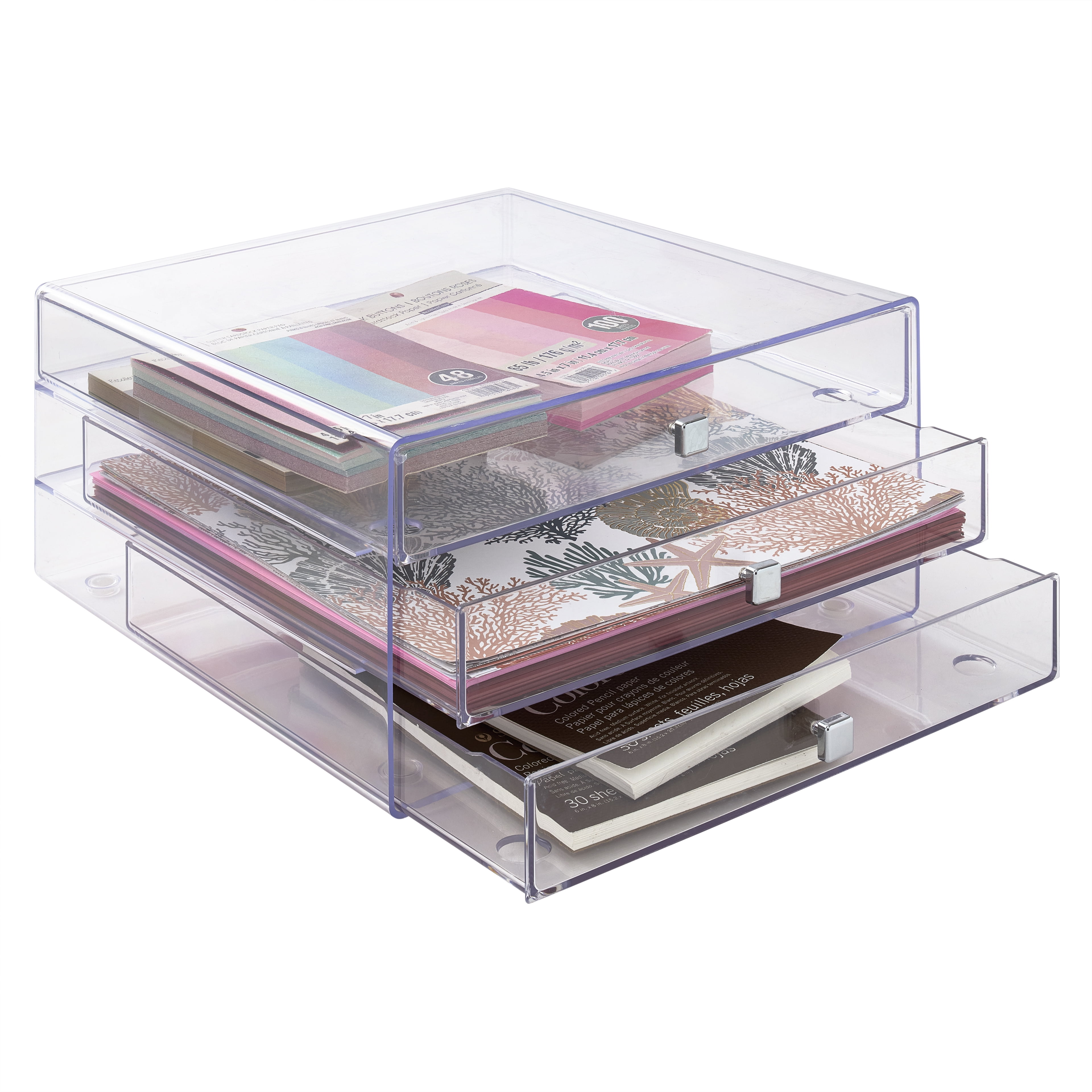 Simply Tidy 3-Drawer Cabinet Organizer, Clear