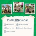 thumbnail image 5 of Outdoor Playhouse - Funphix Kids Klubhouse Wooden Playhouse with Table & Benches - Multifunctional Toy for Fun Play & Learning - Durable & Easy to Assemble Backyard Playground Set, 5 of 9