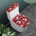 thumbnail image 3 of HELLHERO Christmas Snowman and Stars Toilet Seat Lid Cover Elastic Edge Toilet Lid Covers & Pack of 2 Elastic Bottom Soft, 3 of 8