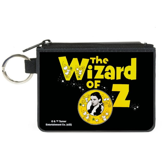 Movies Wallet, Coin Purse, The Wizard of Oz Dorothy Pose Black Yellow White, Canvas