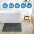thumbnail image 6 of Nestl Bathroom Rugs, Machine Washable Bath Mats For bathroom Floor Rugs, Nonslip Backing Rubber Bath Rug, Gray, 6 of 7
