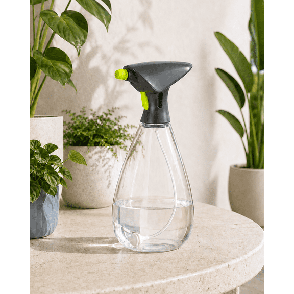Bamworld 1L (34oz) Spray Bottle Watering Can, Adjustable Nozzle Water Sprayer with Scale, for Plants, Cleaning, Hair Styling & Home Use