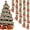 Red Green Gold, variant on Dalrosia 4PCS Christmas Tinsel Garland with Red Bows Metallic Christmas Tree Garland Hanging Garland Christmas Decorations Vintage Tinsel Wreaths for Holiday Indoor Outdoor Party Supplie