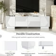thumbnail image 5 of SEENYOO 70.8 Inch TV Stand for TVs up to 75 Inches, Modern Media Console with Storage Cabinets, 4 Drawers & Center Metal Support, Minimalist Design for Living Room, White, 5 of 15