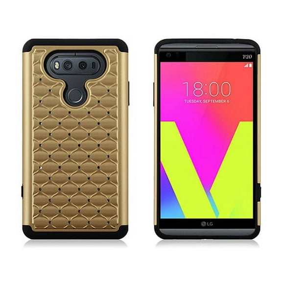 GSA Bling Glitter Hybrid Case For LG V20 Gold/Black