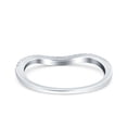 thumbnail image 3 of Contour Curved Half Eternity Band Ring Round CZ 925 Sterling Silver Size 9, 3 of 6