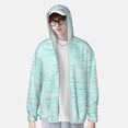 thumbnail image 2 of Yiaed Blue Bright Print Sun Shirts UPF 50+ Protection Hoodie Rash Guard Shirt UV Shirt Long Sleeve Fishing Outdoor Lightweightase-3X-Large, 2 of 5
