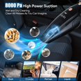 thumbnail image 5 of Car Vacuum Cleaner; Handheld 8000Pa Suction With Power Cord High Power; Dry And Wet Cleaning Portable Vacuum For Car Kit With Metal HEPA Filter, 5 of 6