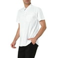 thumbnail image 4 of MODA NOVA Big & Tall Men's Short Sleeves Cotton Polka Dots Button up Shirt White Gray 38, 4 of 6