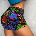 thumbnail image 4 of Goofa Colorful Floral Printed Workout Shorts Women Seamless Scrunch Butt Lifting High Waisted Gym Booty Shorts Elastic Workout Shorts-XX-Large, 4 of 8