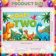 thumbnail image 2 of Colorful Dinosaurs Dinosaur Birthday Banner Cartoon Roar Two Display Jungle Theme Palm Trees Dino Party Backdrop for 2nd Birthday Party Kids Celebration Indoor Decoration, 2 of 9