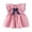 Pink, variant on Mercatoo Girls Summer Dress Bow Small Flying Sleeve Crew Neck A Line Skirt School Casual Going Out Long Knit Dress