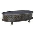 thumbnail image 1 of Pemberly Row Transitional Oval Wood Coffee Table in Dark Gray, 1 of 9