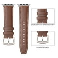 thumbnail image 5 of Compatible with Apple Watch Band Series 11 10 9 8 7 6 5 4 3 2 1 SE321 Ultra321, for iWatch 42(Series 1/2/3)/44/45/46/49mm, Genuine Leather Replacement Band for Women & Men, Gray, 5 of 6