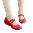 thumbnail image 3 of TOWED22 Womens PU Leather Square-Toe Slip on Dress Flats Shoes(Red,9), 3 of 7
