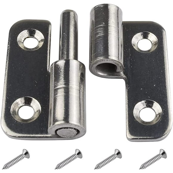 6Pcs 1.5" Detachable Hinge, Small Slip Joint Flag Hinges, Lift Off Detachable Door Hinges, 304 Stainless Steel, Left Handed