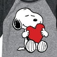 thumbnail image 3 of Peanuts -  Valentine's Hugging Heart  - Toddler And Youth Raglan Graphic T-Shirt, 3 of 6