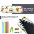 thumbnail image 5 of Pofeuu Kawaii Mexican Avocado Print Leather Pencil Case, Leather Pencil Pouch Large Capacity, Big Pencil Pouch with Zipper Vintage Pen Bag Fountain Pen Holder, 5 of 7