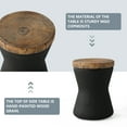 COSIEST Faux-Wood Coffee Table, Indoor/Outdoor Accent Stool, Tree-Trunk End Table - Walmart.com