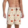 thumbnail image 2 of Vsdgher A Simple Autumn Print Men's Pajama Shorts Lounge Bottoms Sleep Shorts Elastic Waist Lightweight PJ Shorts with Pockets-4X-Large, 2 of 6