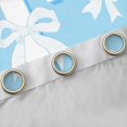 thumbnail image 4 of Homewish Blue Ribbon Monogrammed T Black Out Curtains, Cute Princess Bowknot Curtains Pack of 2 (42x63 Each), Teens Kids Boys Girls Bedroom Curtains, Curtains and Drapes Decor, 4 of 6