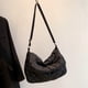 thumbnail image 3 of Bolso Hobo Acolchado para Mujer Bolso Mano Acolchado Bolso Bandolera Con Solapa Bolso Comprador (Negro), 3 of 9