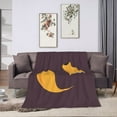 thumbnail image 6 of DouZhe Ultra-Soft Micro Fleece Lightweight Flannel Bed Blanket, Animal Fox Logo Print Cozy Warm Throw Blankets, 60"x50", 6 of 7