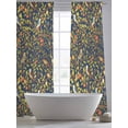 thumbnail image 5 of Botanical Birds Sheer Curtains 96 Inch Length 2 Panels Set, Art Abstract Leaves Blue Voile Window Treatment Semi Sheer Long Curtains Drapes for Bedroom/Living Room/Kitchen 52"x96"x2, 5 of 7