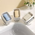 thumbnail image 2 of Portable Travel Soap Dish with Drain Suction Cup Soap Holder Container for bathroom Soap Dish Organizer Toilet Laundry Soap Case, 2 of 9