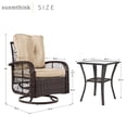 thumbnail image 5 of Sunmthink 3 Galvanized Steel Load-bearing Outdoor Conversation Sets, Brown, 5 of 7